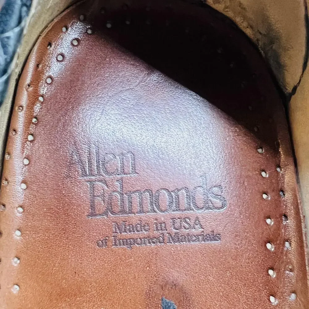 Allen Edmonds Shoes Mens 11.5 Black Leather Tassel Loafers Slip On Dress Classic